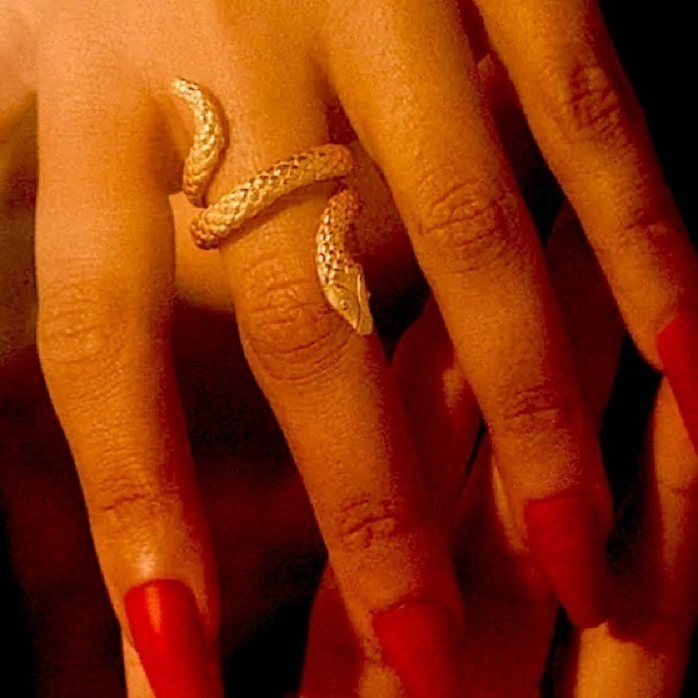 NWOT Gold Snake Ring very cool design. Gold vermeil